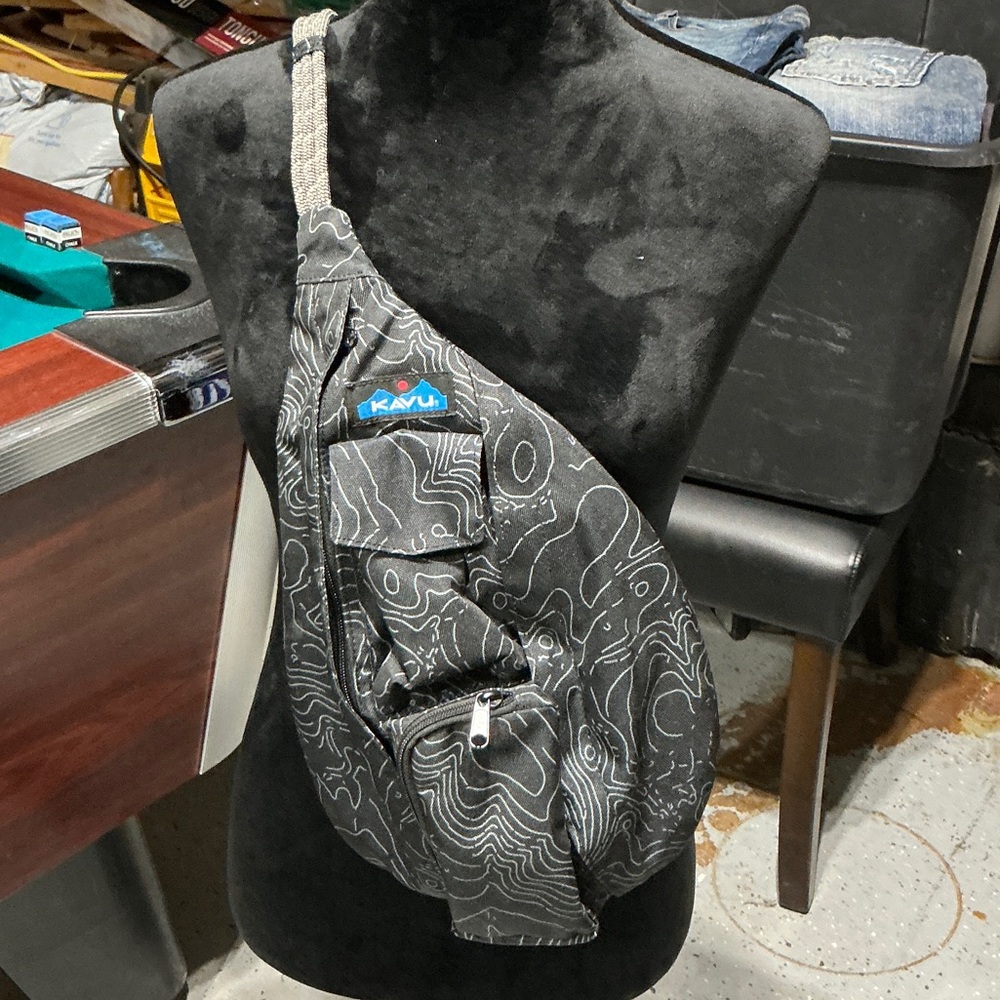 Kavu Black and White Belt Bag